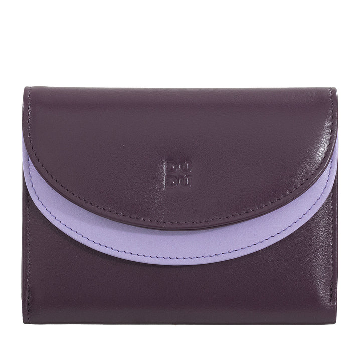 DUDU naisten aitoa nahkaa oleva RFID-lompakko kolikkolaukulla, värikäs kaksiläppäinen lompakko luottokorttipidike setelipidike