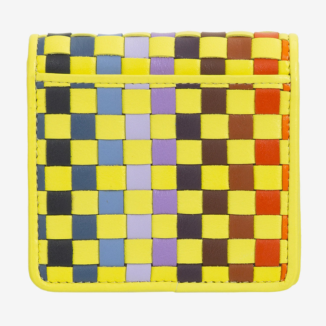 Μικρό γυναικείο πορτοφόλι DUDU από υφαντό δέρμα - Κομψό και συμπαγές με θήκες για κάρτες, κάρτες, τραπεζογραμμάτια και νομίσματα - εκλεπτυσμένο σχέδιο