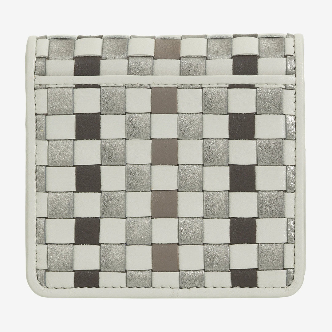 DUDU pieni naisten lompakko kudottua nahkaa - tyylikäs ja kompakti lokero korteille, korteille, seteleille ja kolikoille - hienostunut muotoilu