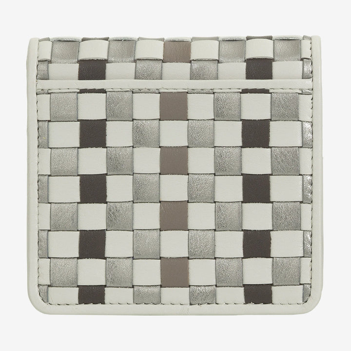 DUDU pieni naisten lompakko kudottua nahkaa - tyylikäs ja kompakti lokero korteille, korteille, seteleille ja kolikoille - hienostunut muotoilu