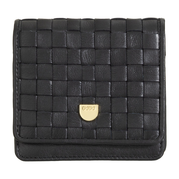 Carteira Feminina Pequena DUDU em Couro Tecido - Elegante e Compacta com Compartimentos para Cartões, Cartões, Notas e Moedas - Design Refinado