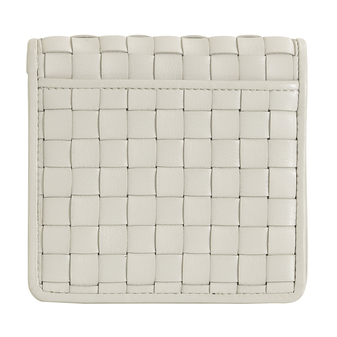 DUDU Small Women's Wallet in Woven Leather - Elegant and Compact with Compartments for Cards, Cards, Banknotes and Coins - Refined Design