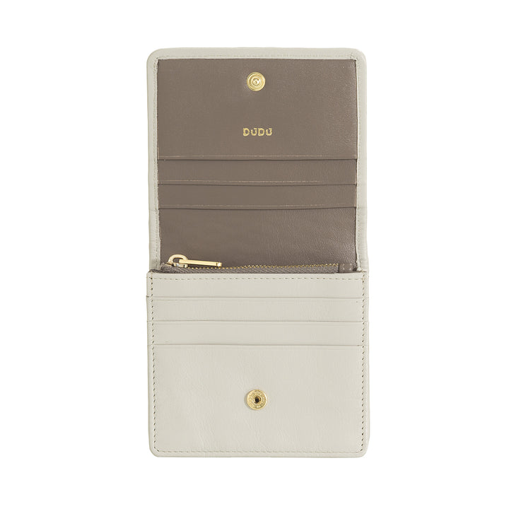 DUDU Small Women's Wallet in Woven Leather - Elegant and Compact with Compartments for Cards, Cards, Banknotes and Coins - Refined Design