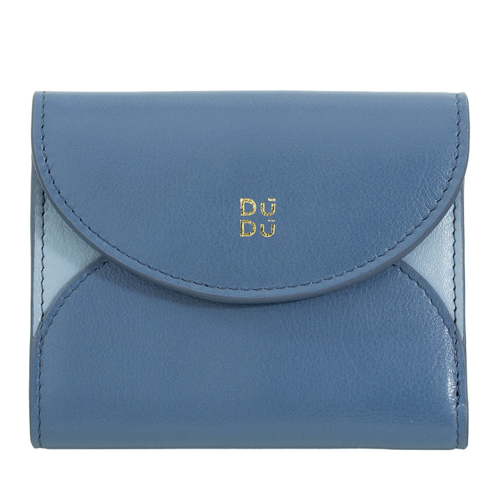 DUDU Portafoglio Donna Piccolo in Pelle Compatto con Porta Carte e Portamonete – Portafogli Donna Vera Pelle Elegante e Capiente