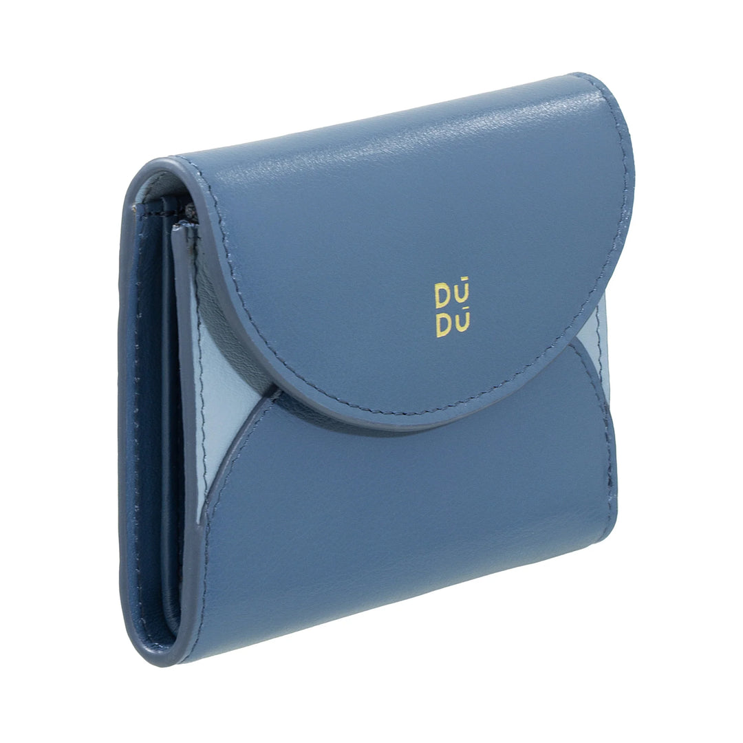 DUDU Portafoglio Donna Piccolo in Pelle Compatto con Porta Carte e Portamonete – Portafogli Donna Vera Pelle Elegante e Capiente