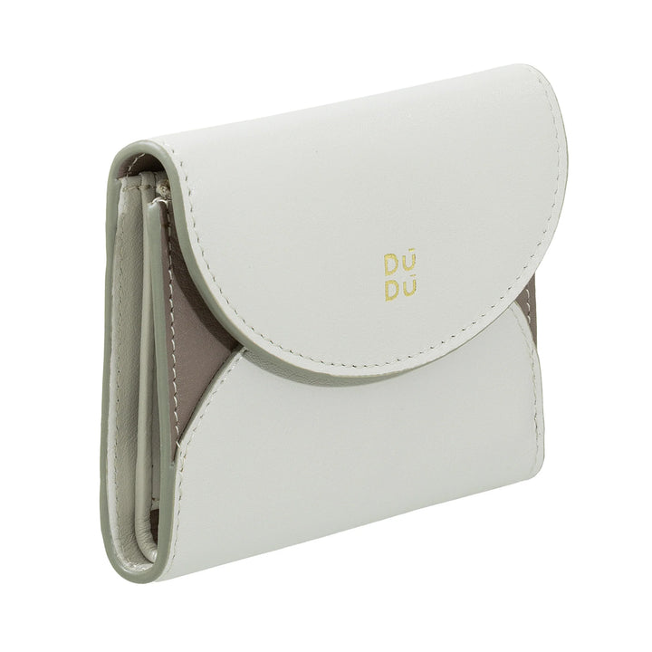 DUDU Portafoglio Donna Piccolo in Pelle Compatto con Porta Carte e Portamonete – Portafogli Donna Vera Pelle Elegante e Capiente