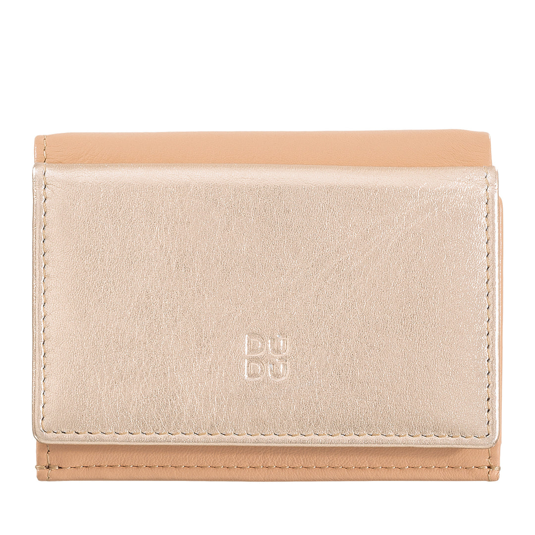 DUDU Small Men's Wallet in Leather, Women's Wallets, Compact Design with Coin Purse for Banknotes and Cards