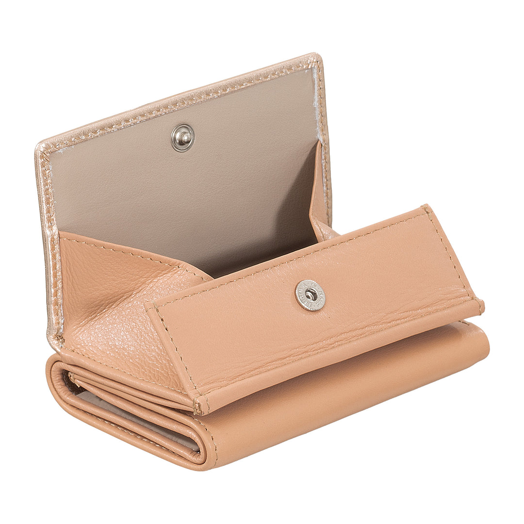 DUDU Small Men's Wallet in Leather, Women's Wallets, Compact Design with Coin Purse for Banknotes and Cards