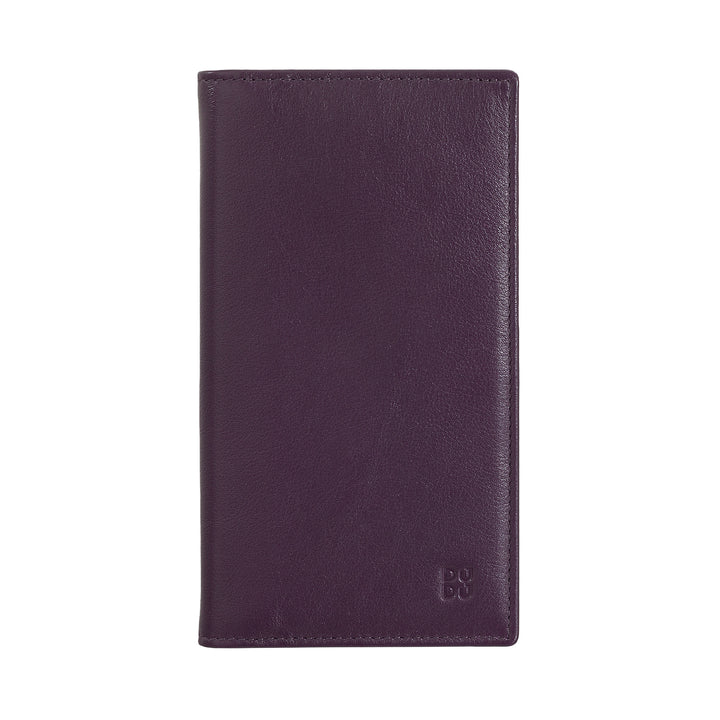 DUDU stor anti-RFID-pung til kvinder i farvet læder med 16 lommer til kreditkort og kort