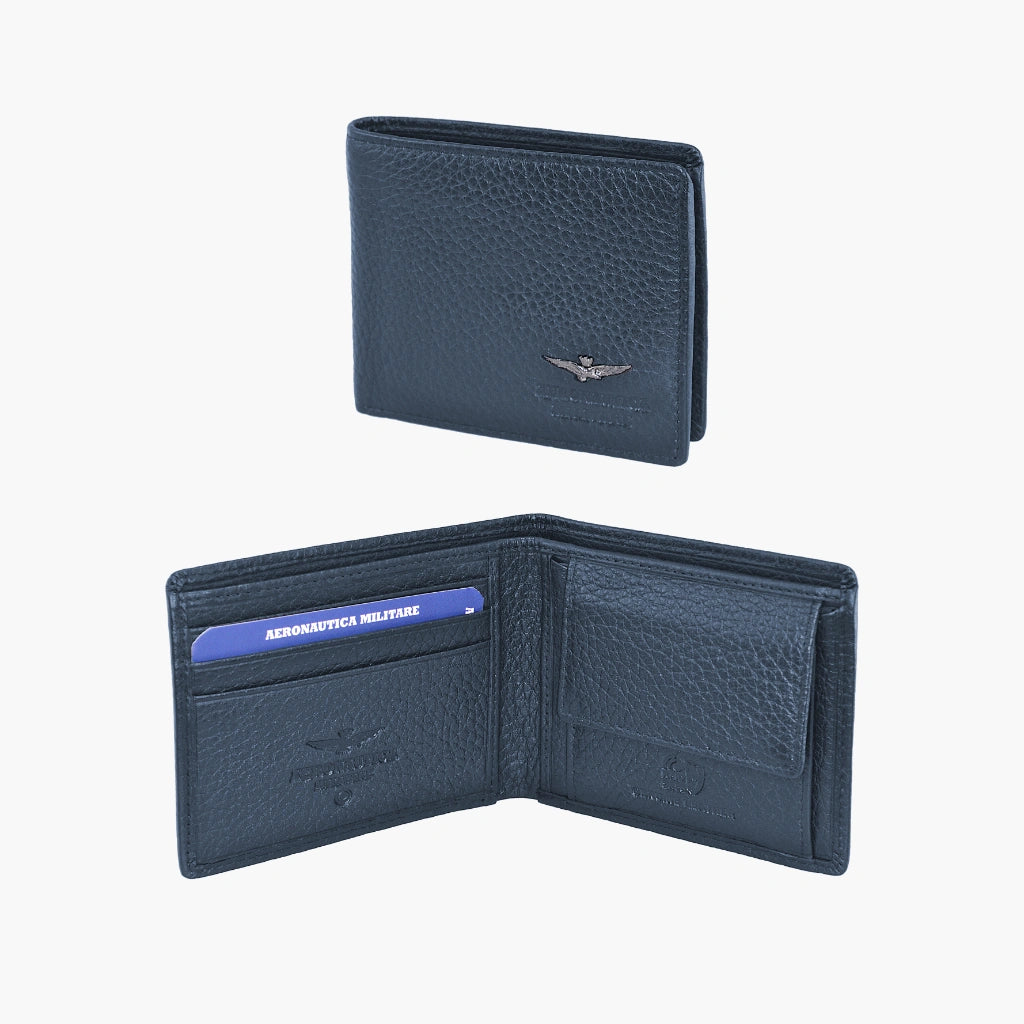 Aeronautica Militare Small wallet in soft leather Soft AM180-BL