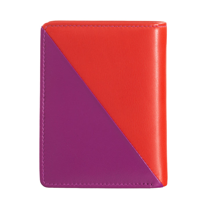 DUDU Cartera Pequeña de Mujer en Piel de Colores Tarjetero y Tarjetero con Cremallera y Botón Monedero
