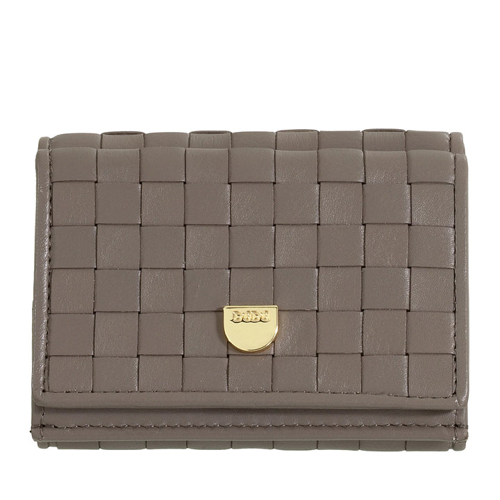 DUDU Portafoglio Piccolo Donna Intrecciato in Pelle con Portamonete - Portafogli in Pelle Intrecciata Porta Carte Compatto Elegante