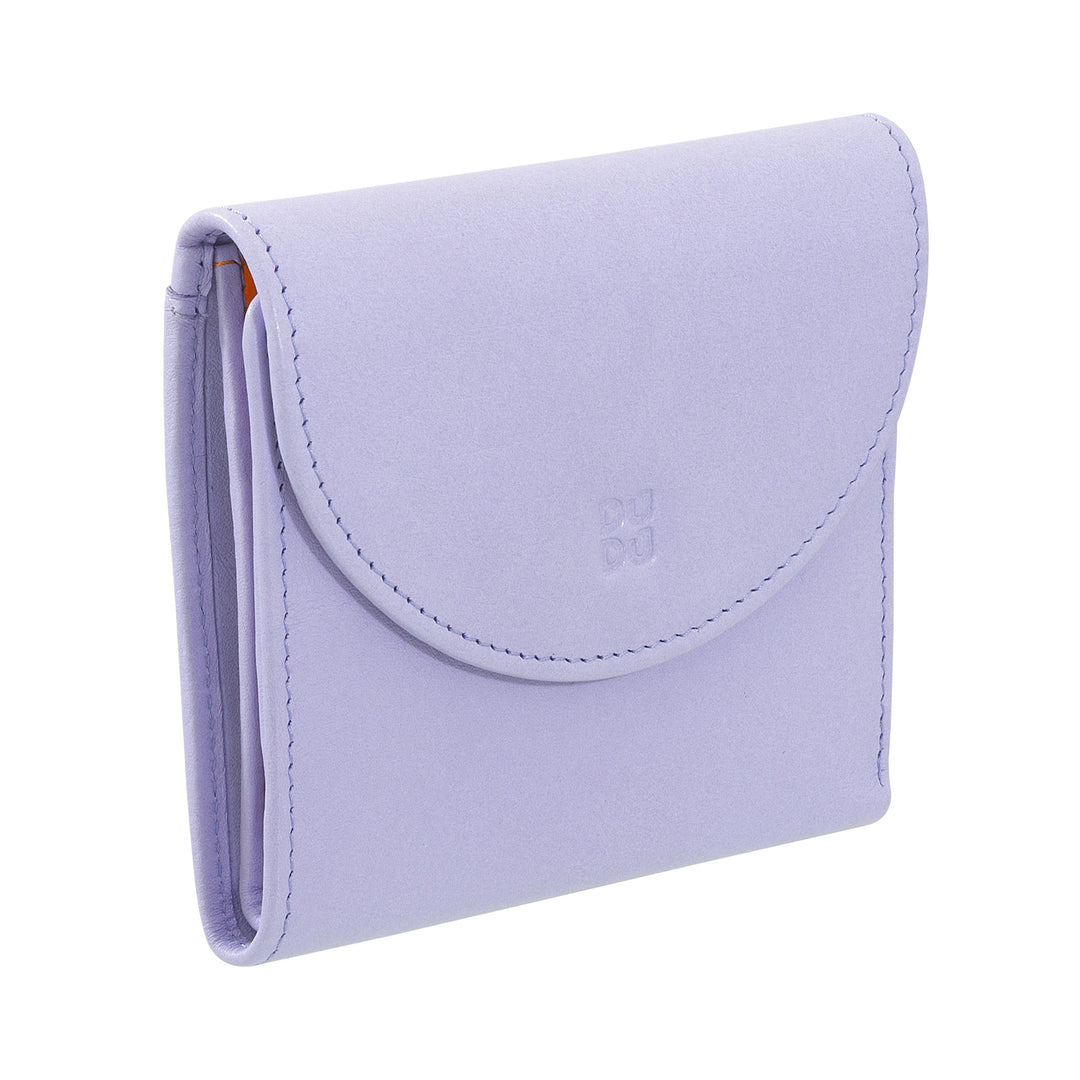 Μικρό γυναικείο πορτοφόλι DUDU από μαλακό γνήσιο δέρμα, τσέπες για κάρτες, θήκη για χαρτονομίσματα, πίσω φερμουάρ για κέρματα, πορτοφόλια RFID με κλείσιμο με έγχρωμο κουμπί