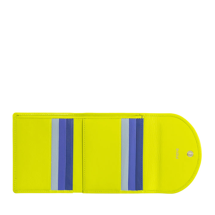 Μικρό γυναικείο πορτοφόλι DUDU από μαλακό γνήσιο δέρμα, τσέπες για κάρτες, θήκη για χαρτονομίσματα, πίσω φερμουάρ για κέρματα, πορτοφόλια RFID με κλείσιμο με έγχρωμο κουμπί