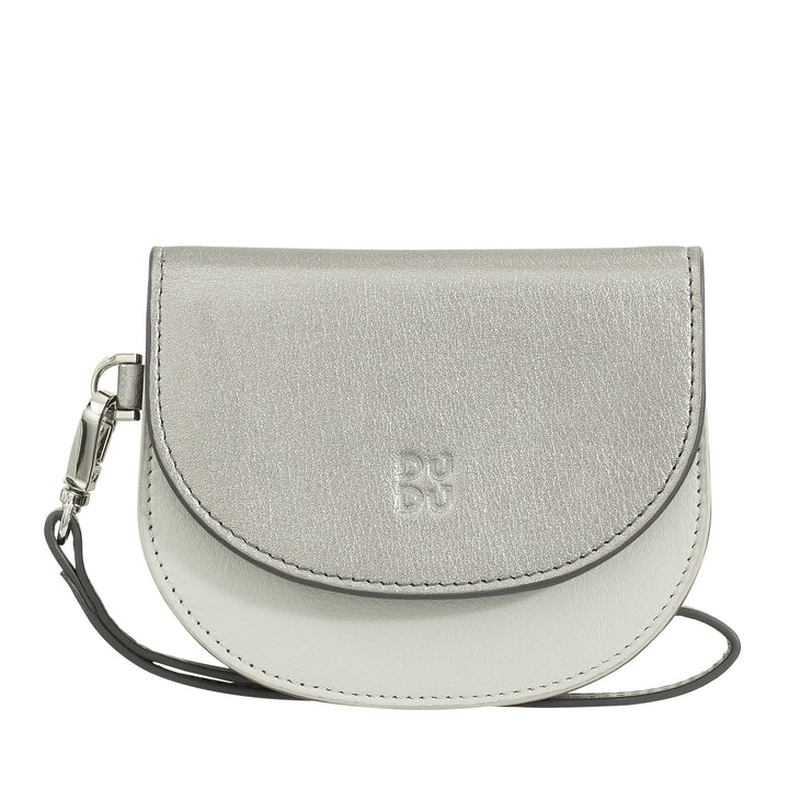 DUDU naisten nahkainen rannelompakko, pieni värikäs lompakko Kolikkosetelikorttipidike kaulanauhalla