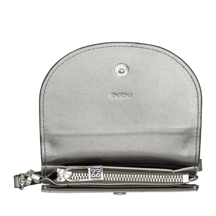 DUDU naisten nahkainen rannelompakko, pieni värikäs lompakko Kolikkosetelikorttipidike kaulanauhalla