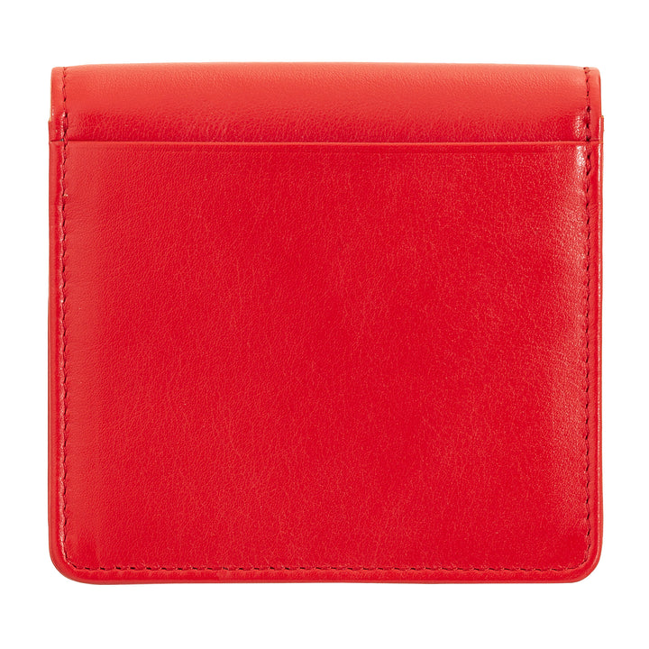 DUDU Kleine, ultrakompakte, farbenfrohe Damenbrieftasche aus Leder mit RFID-Schutz, Innenreißverschluss und 8 Kartenfächern