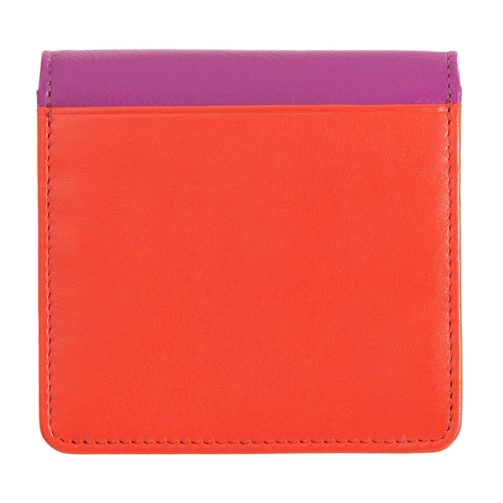 DUDU Small Ultra Compact Colorful RFID Shielded Leather Women's Wallet with Internal Zip and 8 Card Holders