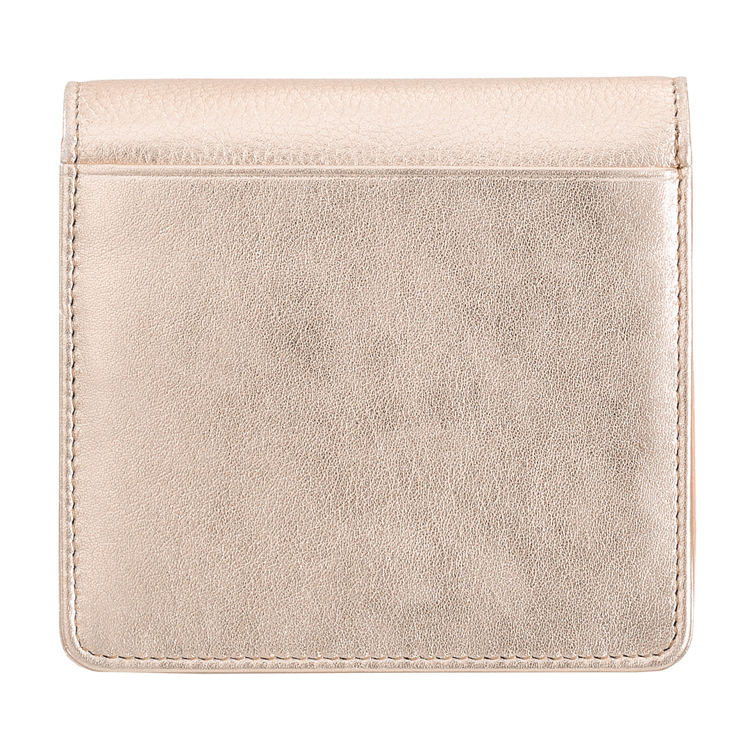 DUDU Mały, ultrakompaktowy, kolorowy, skórzany portfel damski z ochroną RFID, z wewnętrznym zamkiem błyskawicznym i 8 kieszeniami na karty