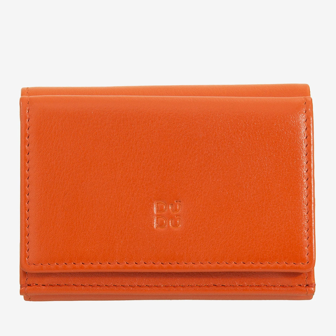 Carteira masculina pequena DUDU em couro, carteiras femininas, design compacto com porta-moedas para notas e cartões