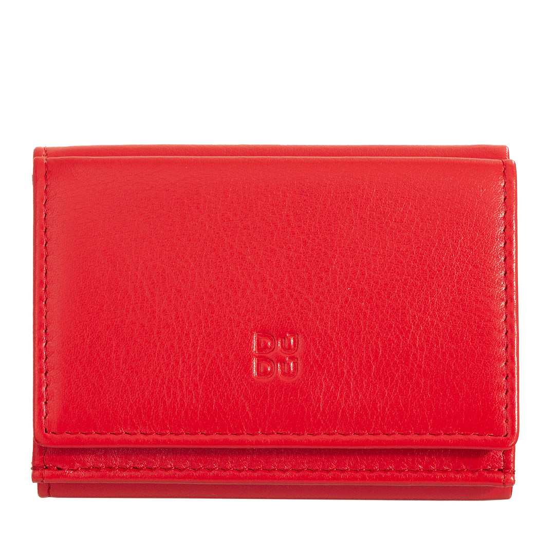 DUDU lille herrepung i læder, damepunge, kompakt design med møntpung til sedler og kort