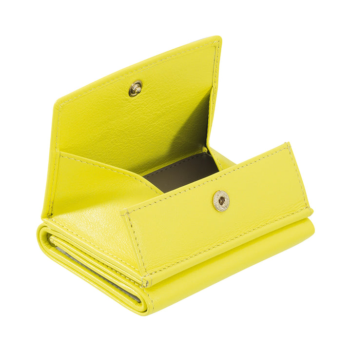 DUDU liten herrplånbok i läder, damplånböcker, kompakt design med myntväska för sedlar och kort