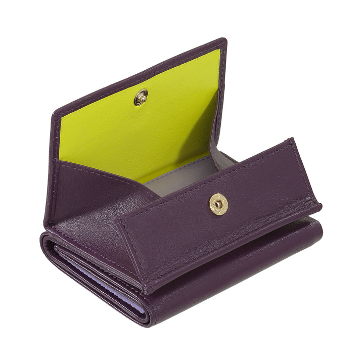 DUDU lille herrepung i læder, damepunge, kompakt design med møntpung til sedler og kort