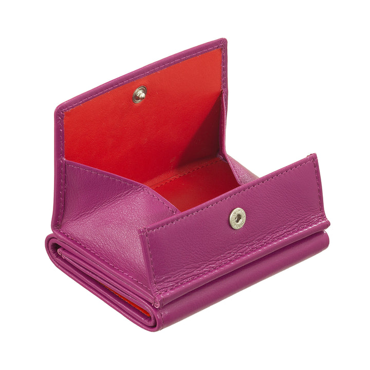 DUDU lille herrepung i læder, damepunge, kompakt design med møntpung til sedler og kort