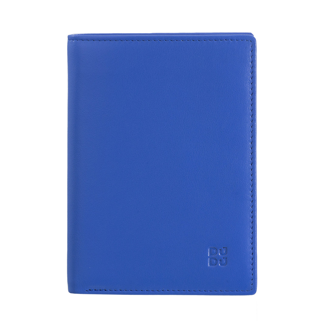 DUDU RFID-plånbok för män i flerfärgat läder med dragkedja