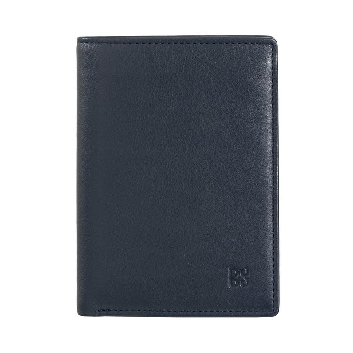 DUDU Men's RFID wallet in multicolored leather with zip