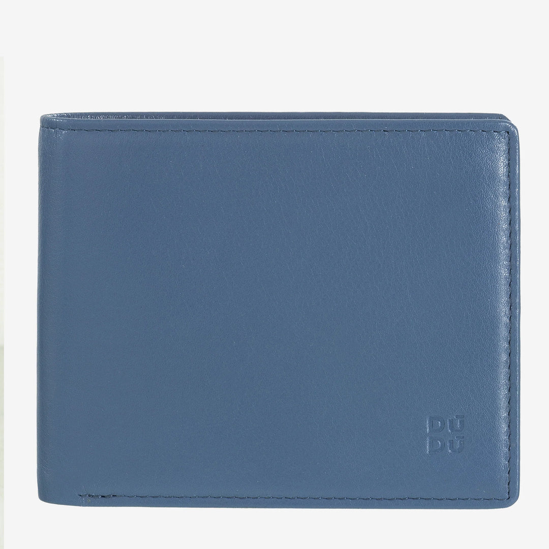 DUDU Classic RFID Herren-Geldbörse aus mehrfarbigem Leder, signiert