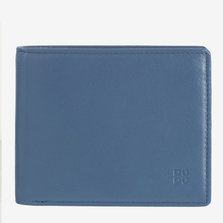 DUDU Classic RFID Herren-Geldbörse aus mehrfarbigem Leder, signiert