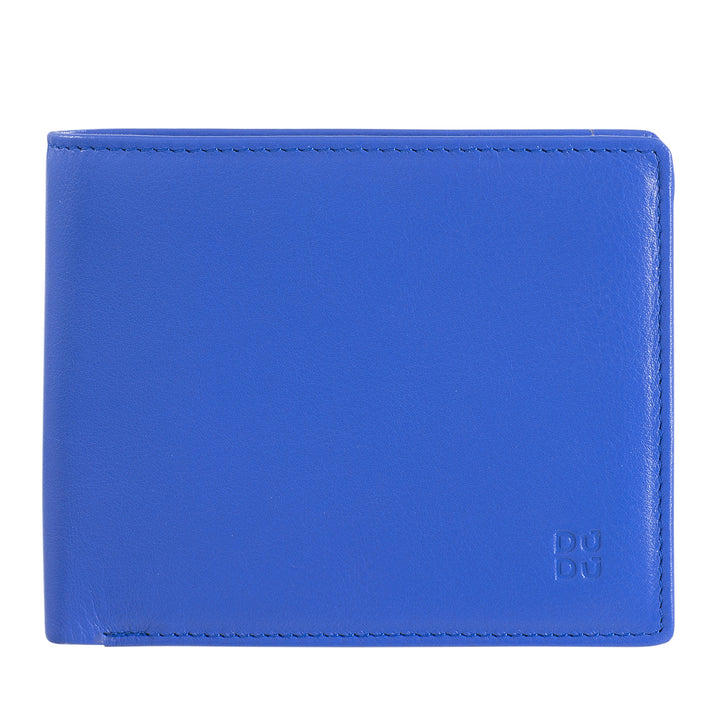 Cartera de hombre DUDU Classic RFID de piel multicolor firmada