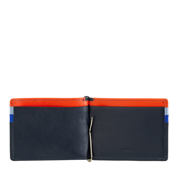 DUDU Herrepung med læderpengeclips Kreditkortholder Seddelclips tynd kortholder