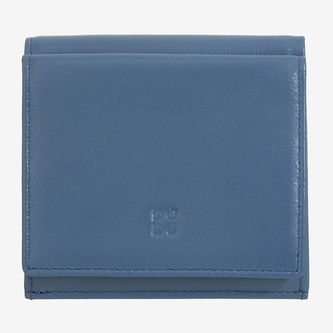 DUDU Veelkleurige leren RFID-portemonnee voor pasjes en munten