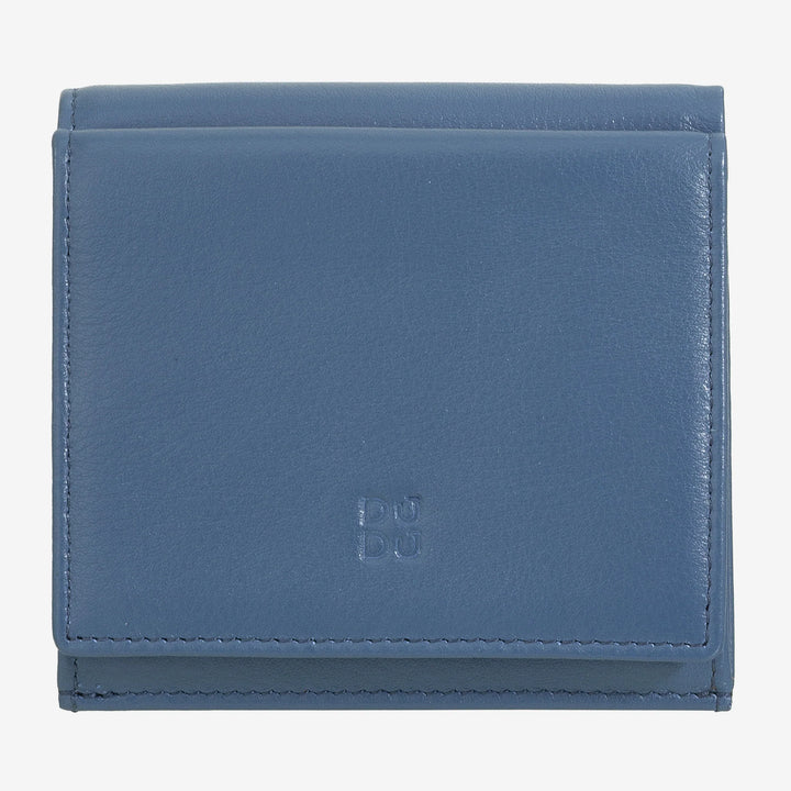 DUDU Veelkleurige leren RFID-portemonnee voor pasjes en munten