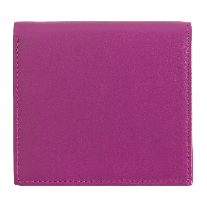 DUDU Cartera RFID de piel multicolor para tarjetas y monedas