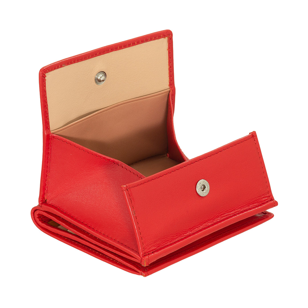 DUDU Multifarvet læder RFID pung til kort og mønter