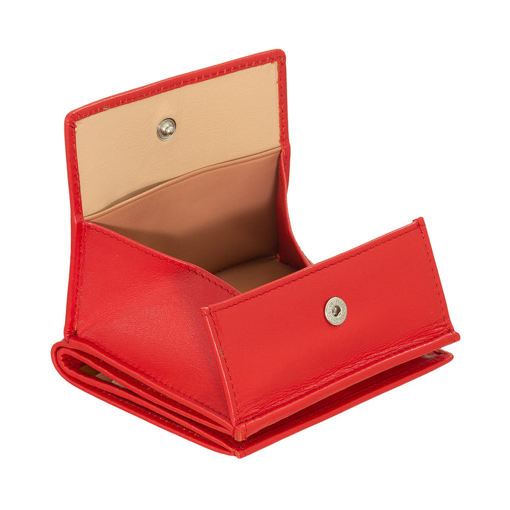 DUDU Multifarvet læder RFID pung til kort og mønter