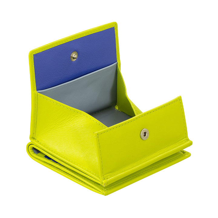 DUDU Multifarvet læder RFID pung til kort og mønter