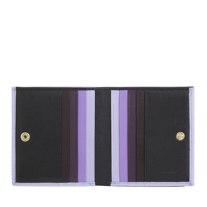 DUDU Multifarvet læder RFID pung til kort og mønter