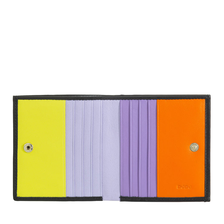 DUDU Vícebarevná kožená RFID peněženka na karty a mince