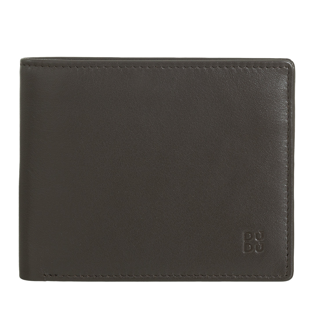 DUDU RFID pung til mænd i farvet nappalæder med møntpung og kortholder