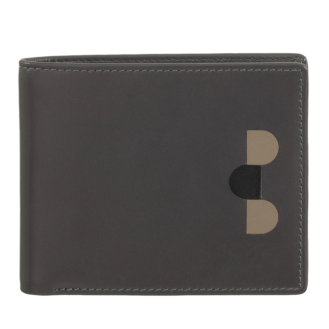 DUDU Cartera Hombre Slim en Piel con Protección RFID Tarjetero con Monedero Carteras Coloridas