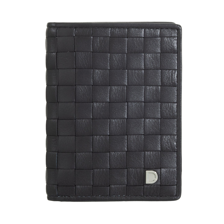 DUDU Small Men's Wallet in Woven Leather - Elegant and Thin, Slim Wallet for Cards, Banknotes and Documents