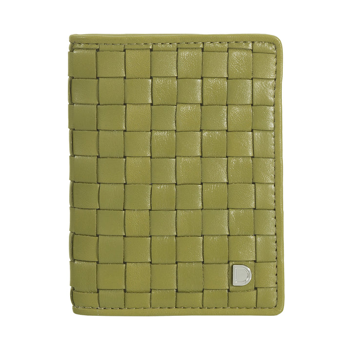 DUDU Small Men's Wallet in Woven Leather - Elegant and Thin, Slim Wallet for Cards, Banknotes and Documents