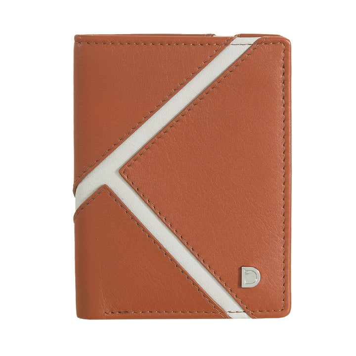 DUDU Small Slim Men's Wallet in Genuine Leather - Tennis Design with Card and Banknote Pockets - Compact and Original