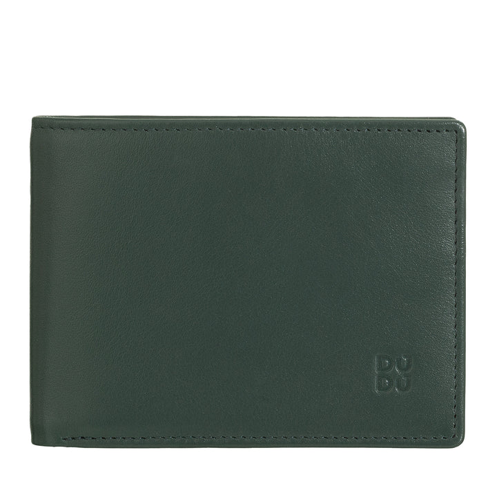 DUDU Men's Wallet RFID Blocking in Leather Shielded Small Pocket with Credit Card Slot
