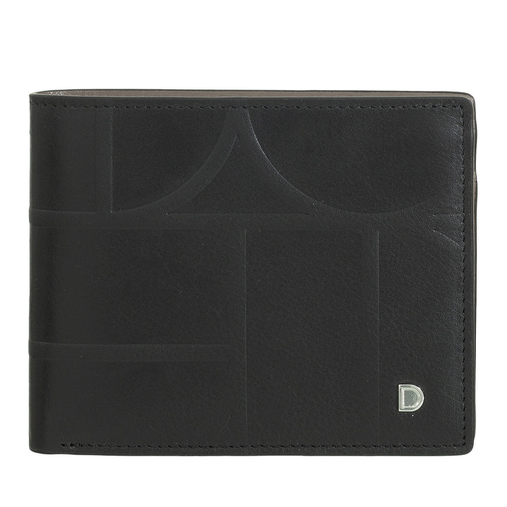 DUDU Men's RFID Wallet in Classic Printed Leather with Coin Purse - Stylish, Compact, with Compartments for Cards and Banknotes