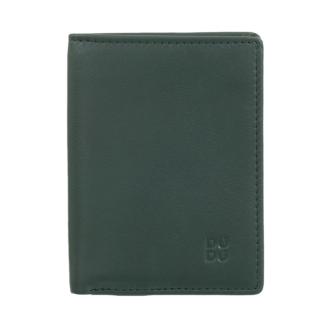 DUDU Portefeuille en cuir pour homme, portefeuille fin pour homme avec porte-carte de crédit, porte-billets, petit et compact, avec protection RFID